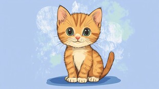 可爱小猫咪插画
