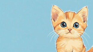 可爱小橘猫 萌趣眼神