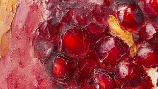 红石榴籽特写诱人画面