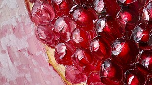 红石榴特写 饱满晶莹果粒