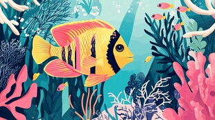热带鱼畅游梦幻海底世界