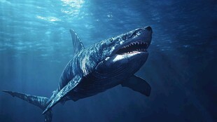 深海巨鲨霸气遨游