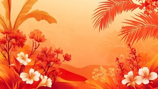 热带花卉景观绚丽风光