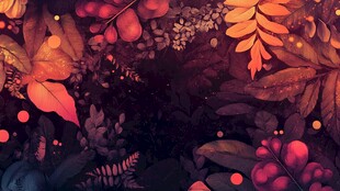 梦幻秋叶背景图