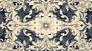 复古华丽花卉图案纹理