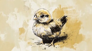 可爱小鸡插画 温馨童趣风