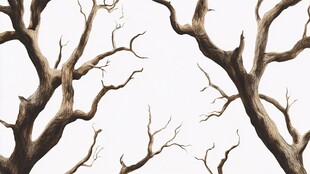 枯树枝干的独特自然景象