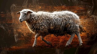 行走的绵羊艺术图像