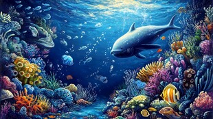 梦幻海底世界 海洋生物齐聚