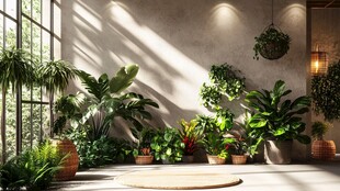 室内绿植角落营造自然氛围