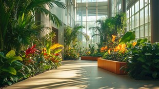 室内绿植景观营造自然氛围