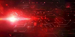 红色科技动感光线背景图