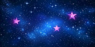 梦幻星空下的闪耀粉星