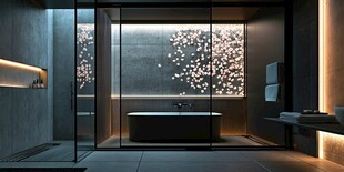 现代极简风奢华浴室空间