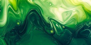 梦幻绿调流体艺术纹理