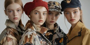 四位时尚模特的潮流风采