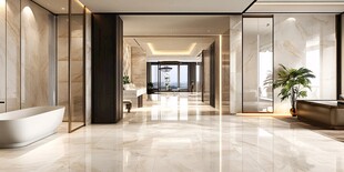 现代奢华风宽敞家居走廊