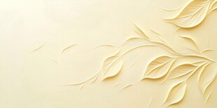 淡黄叶片浮雕纹理背景图