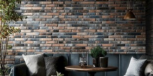 复古砖墙客厅温馨一角