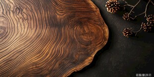 天然纹理的精美木质圆盘