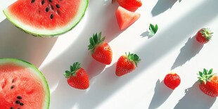 夏日鲜果 西瓜草莓小清新