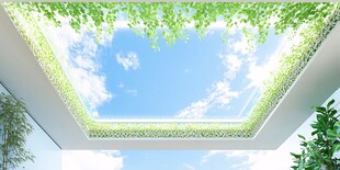 室内天空绿植创意天花板
