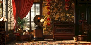 复古中式客厅的静谧时光