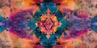 梦幻绚丽对称抽象艺术图案