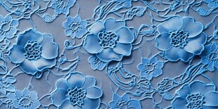 蓝色花卉蕾丝精致纹理