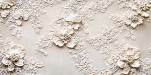 精致白色蕾丝花卉纹理
