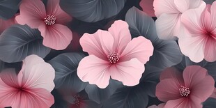 粉色花卉图案背景设计