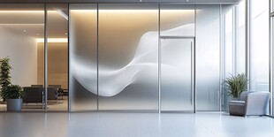 现代简约风格玻璃办公隔断