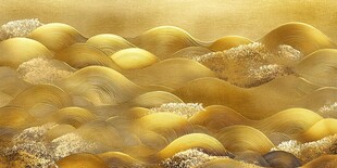 金色山峦纹理艺术图景