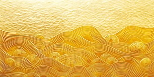 金色波浪纹理艺术背景
