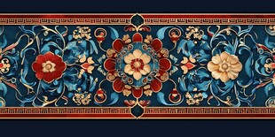 中式古典花卉纹饰图案