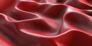 红色皮革纹理特写