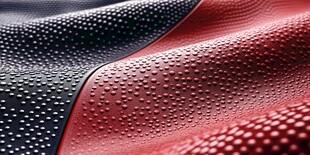 红黑纹理皮革特写