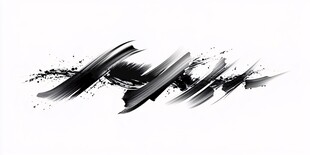 水墨笔触抽象艺术图案