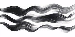 水墨风格波浪线条纹理