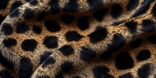 豹纹毛绒面料特写