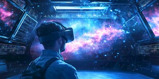 探索虚拟宇宙的科技行者