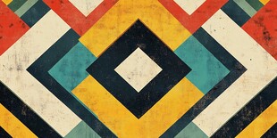 几何图案复古风艺术背景