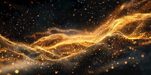 金色粒子动感飘逸特效