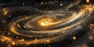 梦幻金色宇宙旋涡景象