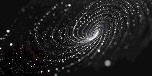 黑白粒子漩涡特效背景