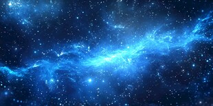 梦幻蓝色星空宇宙景象