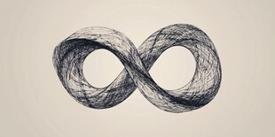 手绘无限符号艺术图案