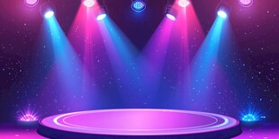 梦幻舞台灯光秀场景