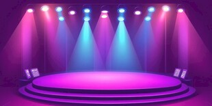 梦幻绚丽舞台灯光场景