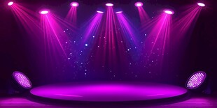 紫色梦幻舞台灯光效果